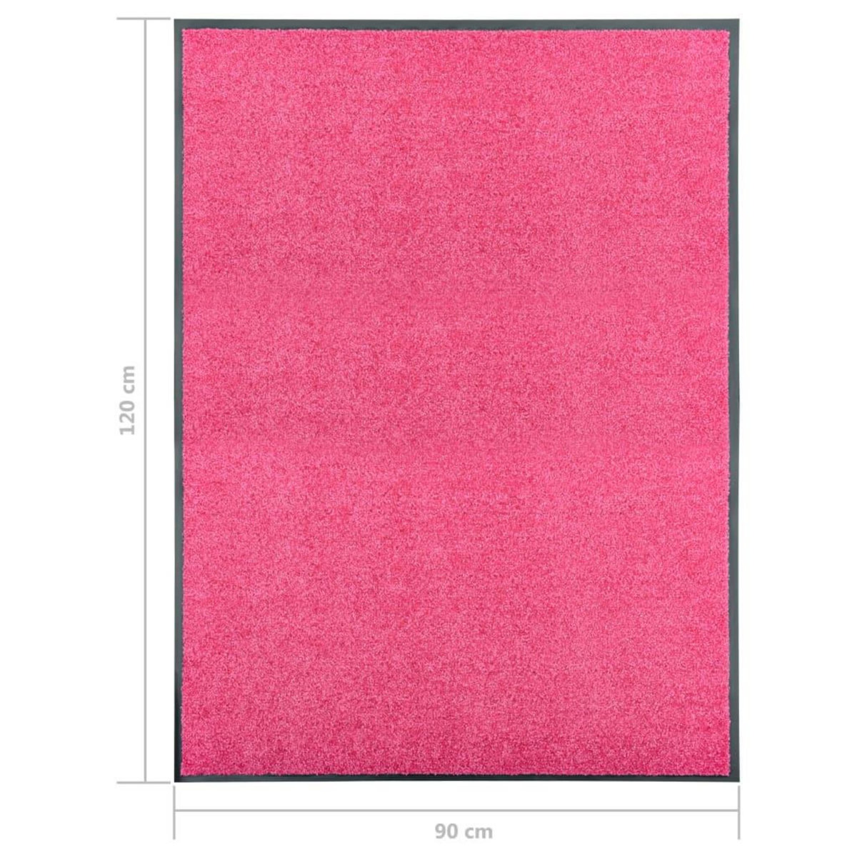 VIDAXL Paillasson lavable Rose 90x120 cm