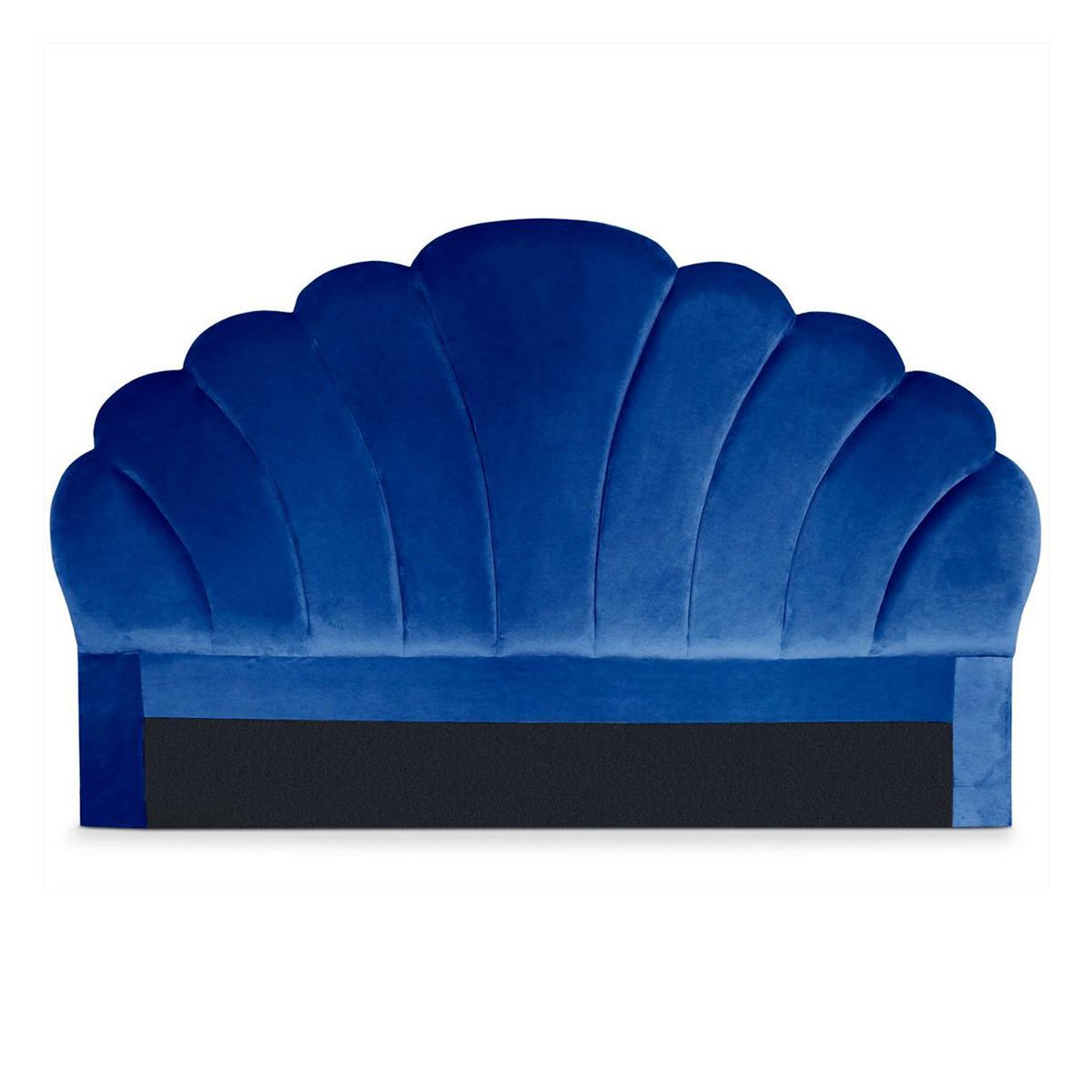 Paris Prix Tête de lit en velours  shelly  180cm bleu