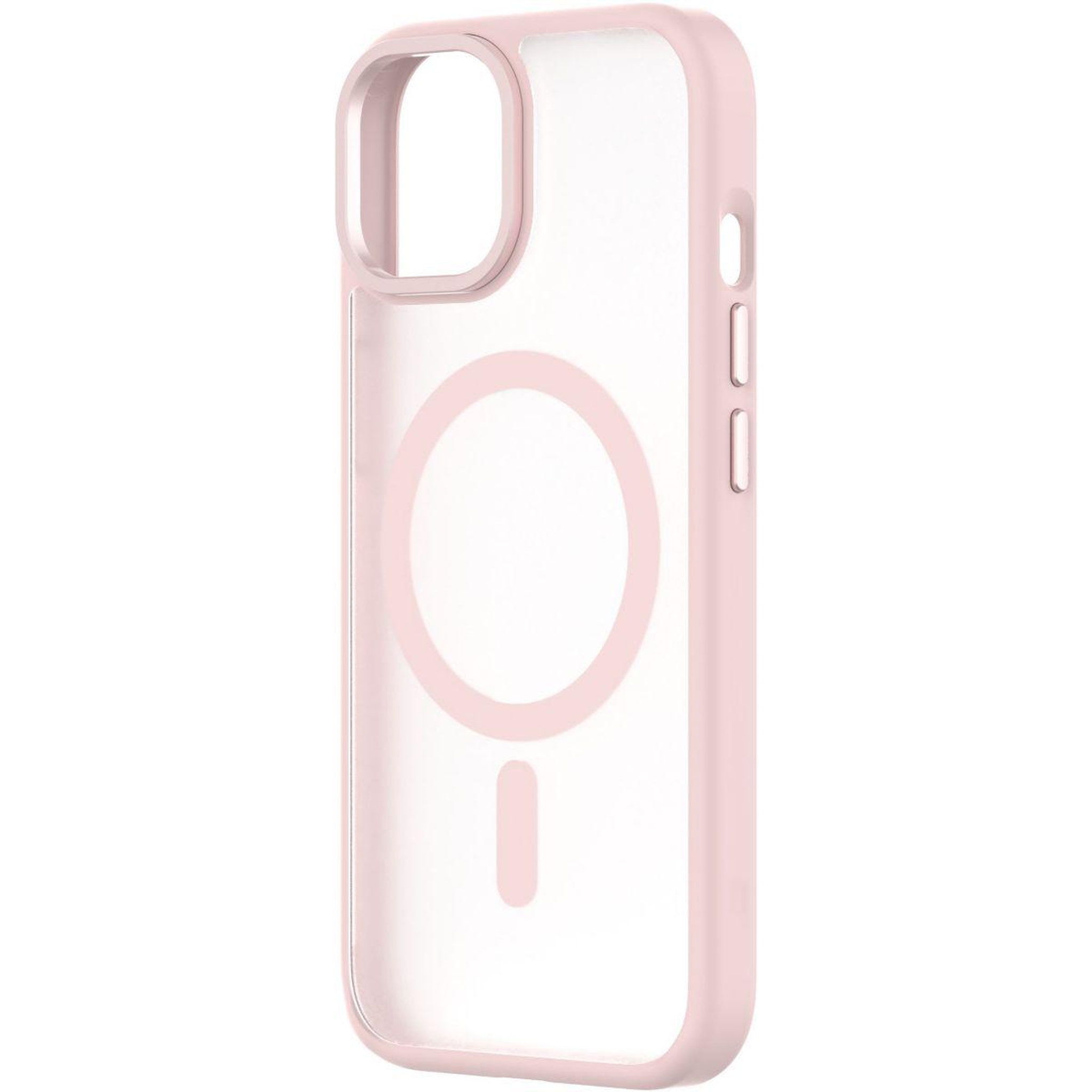 Voir la diapositive 2 : Qdos Coque bumper Iphone 15 Hybrid soft SNAP MagSafe Rose