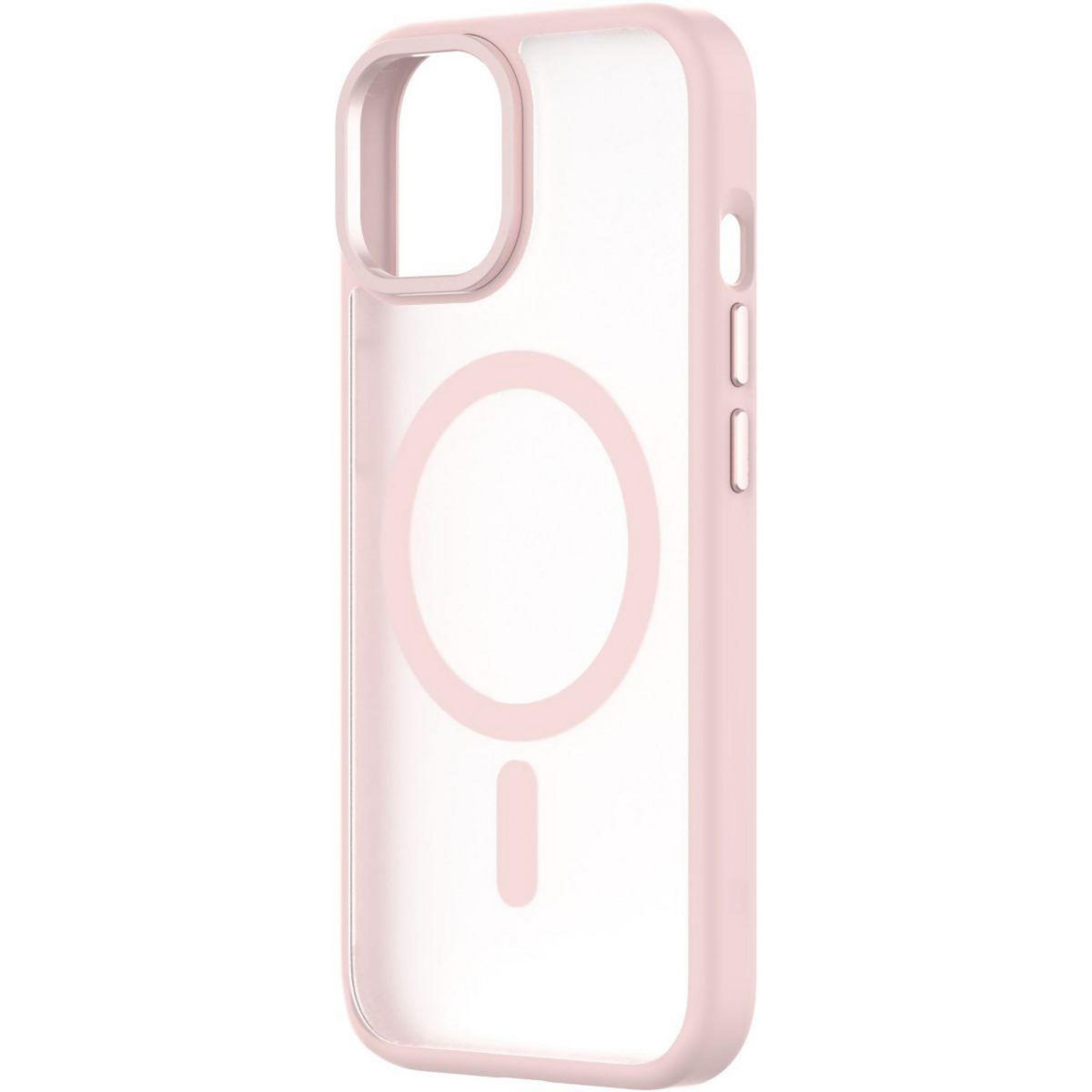 Qdos Coque bumper Iphone 15 Hybrid soft SNAP MagSafe Rose