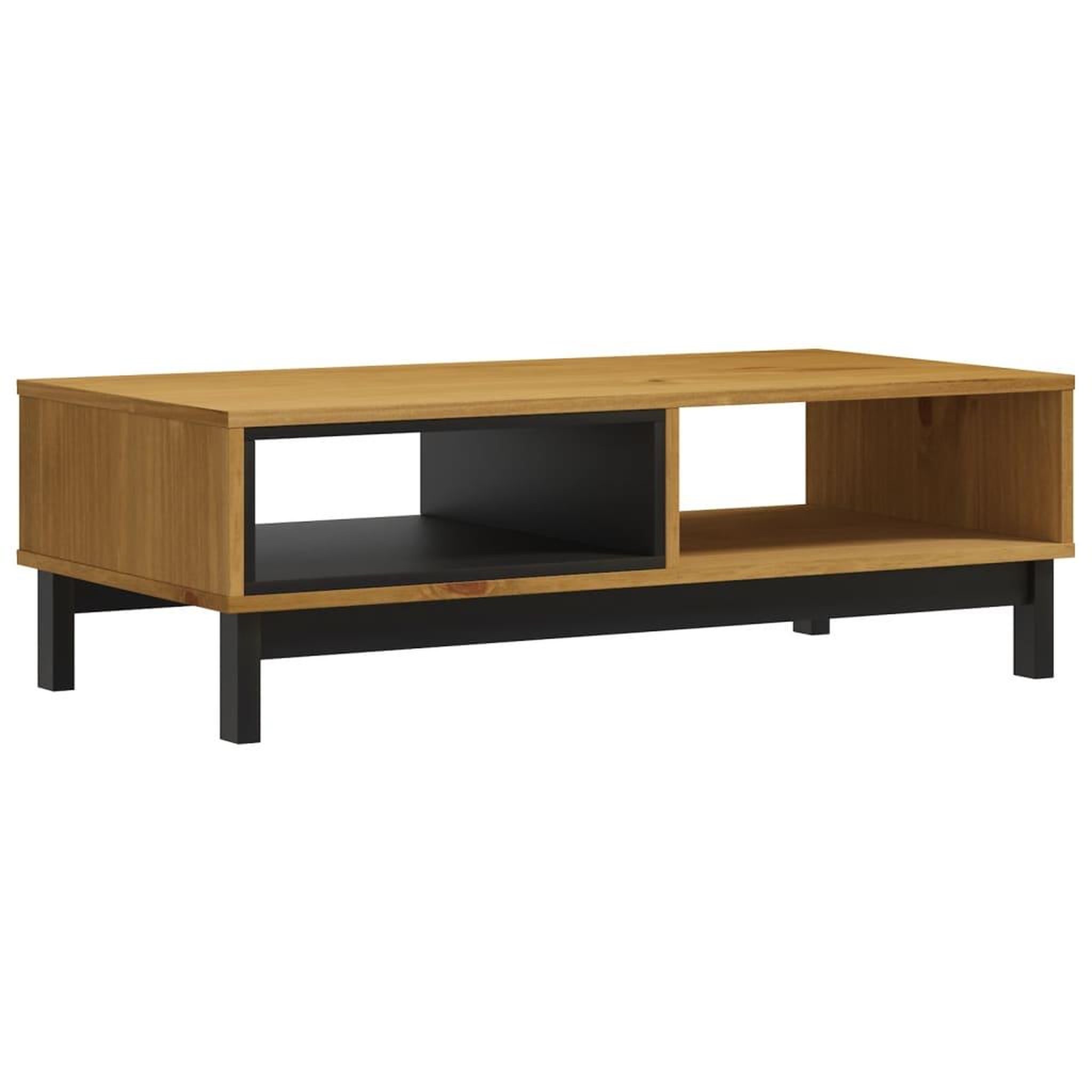 Voir la diapositive 2 : VIDAXL Table basse FLAM 100x50x32,5 cm bois de pin massif