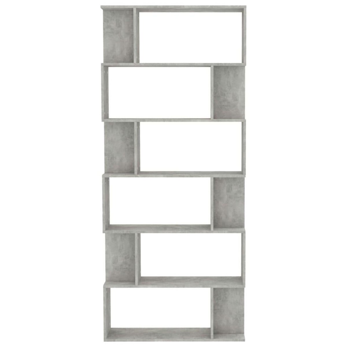 VIDAXL Bibliotheque/Separateur de piece Gris beton Bois d'ingenierie