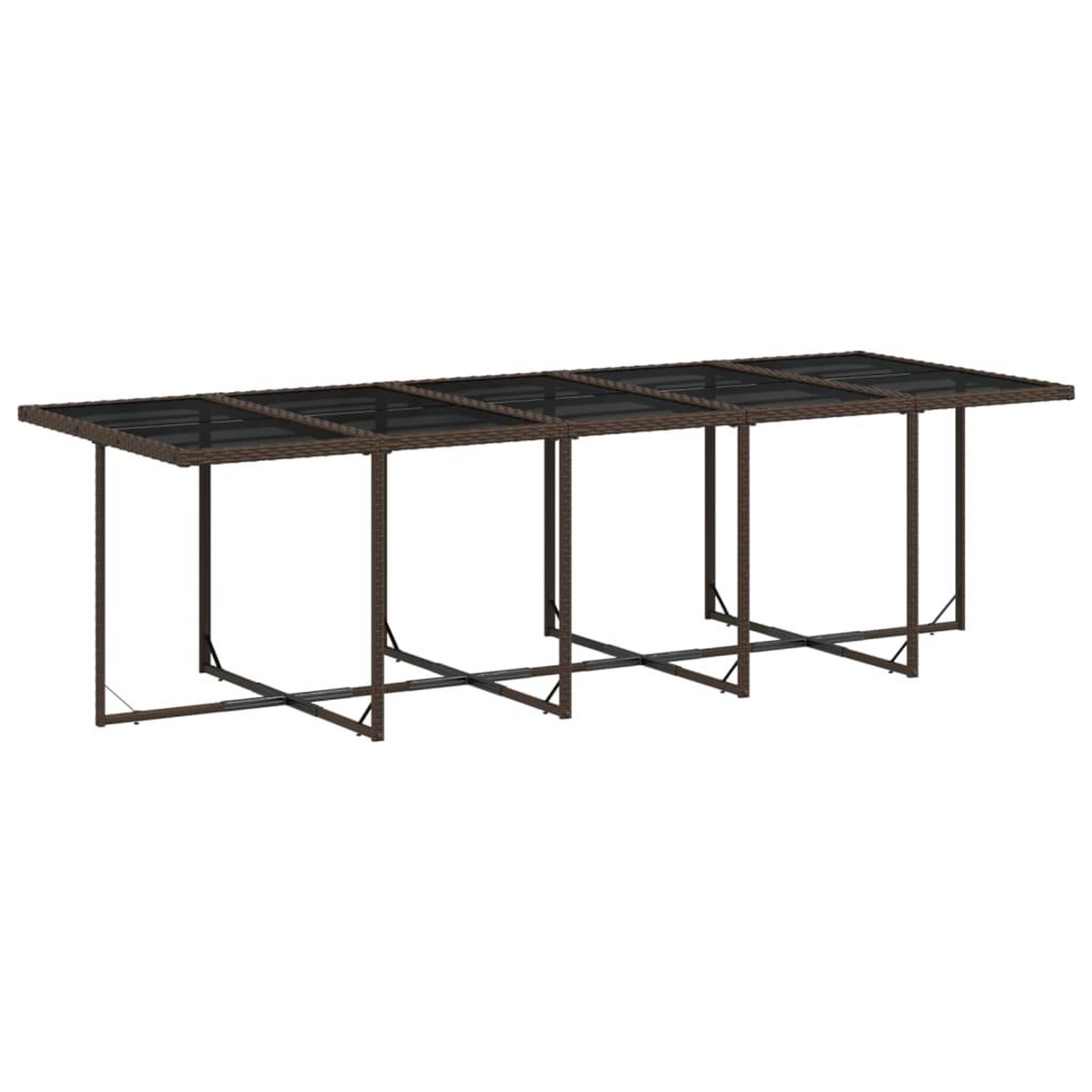 Voir la diapositive 4 : VIDAXL Ensemble a manger de jardin et coussins 11 pcs marron rotin
