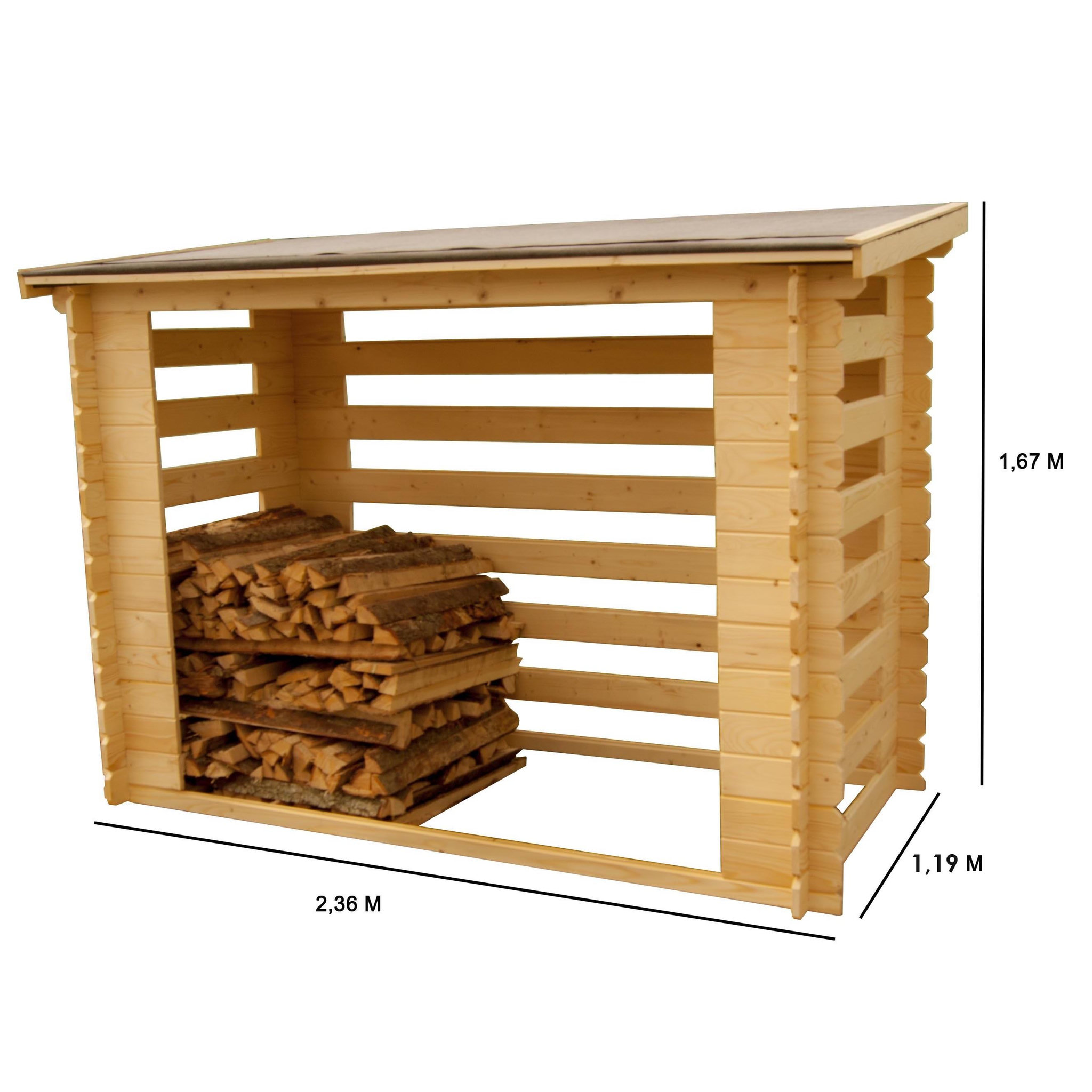 Voir la diapositive 3 : Habrita Bûcher- Bois 4 stères - 1,9m²