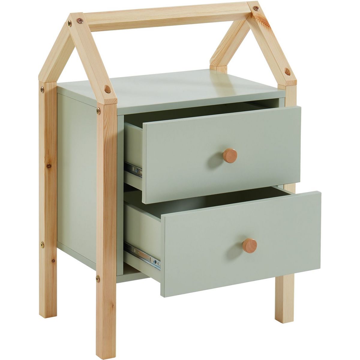 Table de chevet enfant  2 tiroirs L46cm CLEM