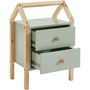 Voir la diapositive 2 : Table de chevet enfant  2 tiroirs L46cm CLEM