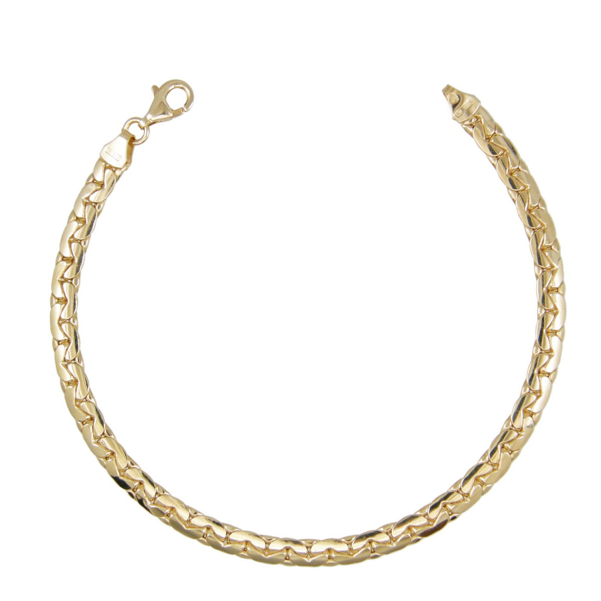 L'ATELIER D'AZUR Bracelet Or Jaune Maille Haricot - Femme