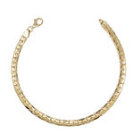 L'ATELIER D'AZUR Bracelet Or Jaune Maille Haricot - Femme