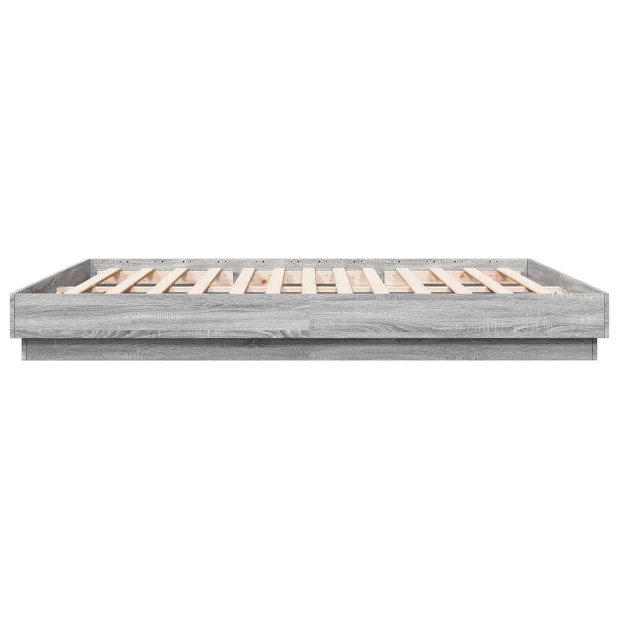 Voir la diapositive 5 : VIDAXL Cadre de lit sans matelas sonoma gris 180x200 cm