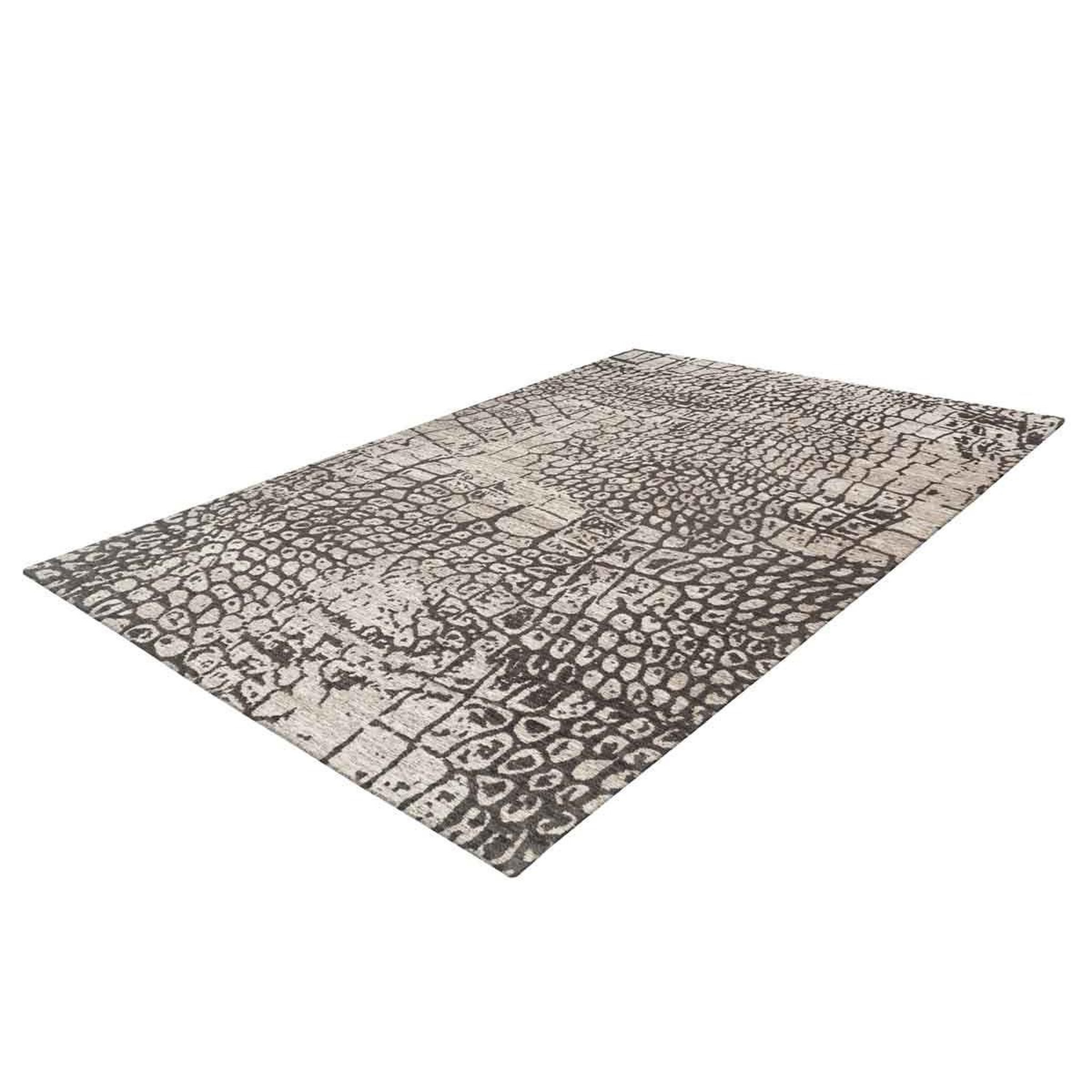 Voir la diapositive 2 : Paris Prix Tapis tissé vintage à poils plats  davio  gris