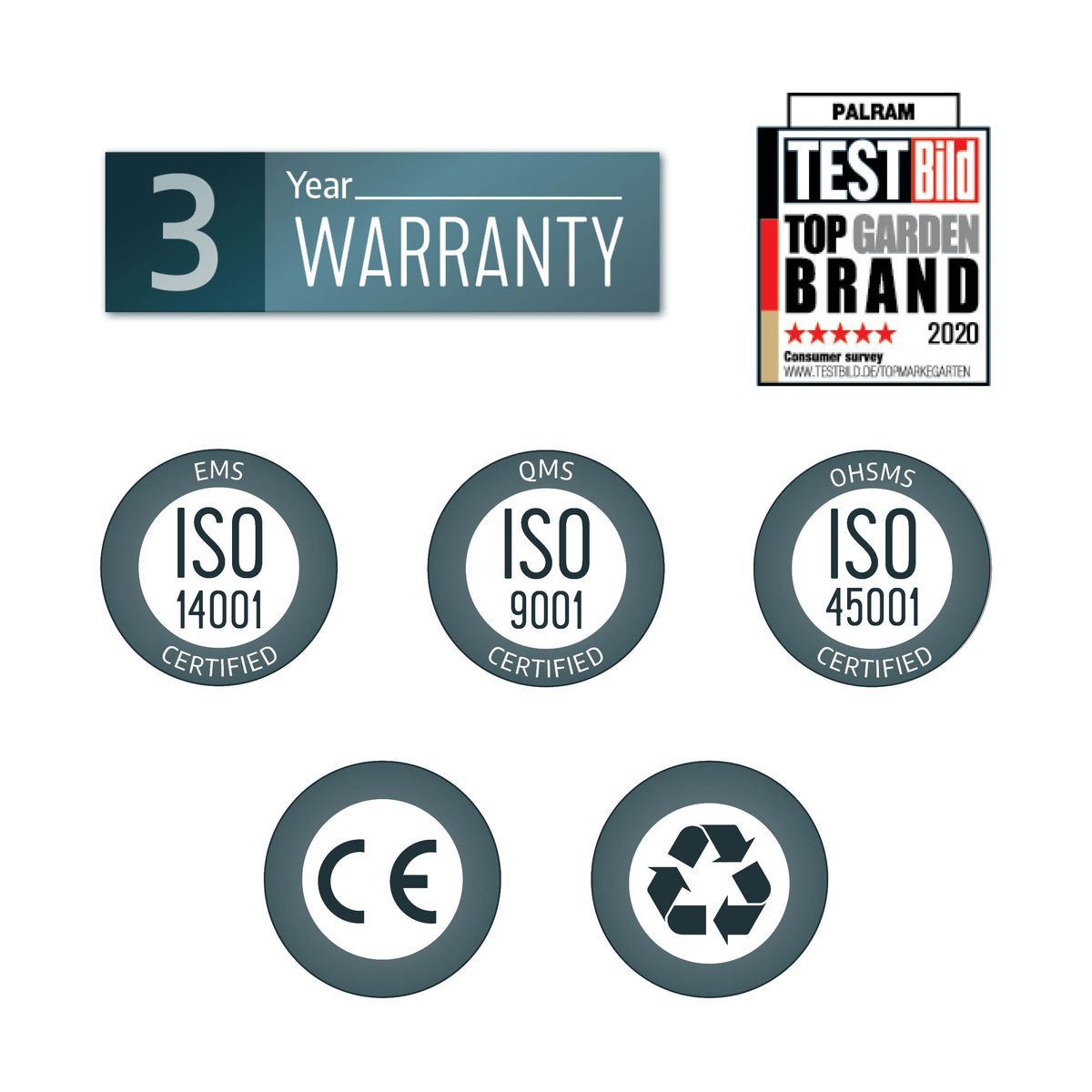 Canopia by PALRAM Marquise CANOPY AMSTERDAM 6690 Gris anthracite