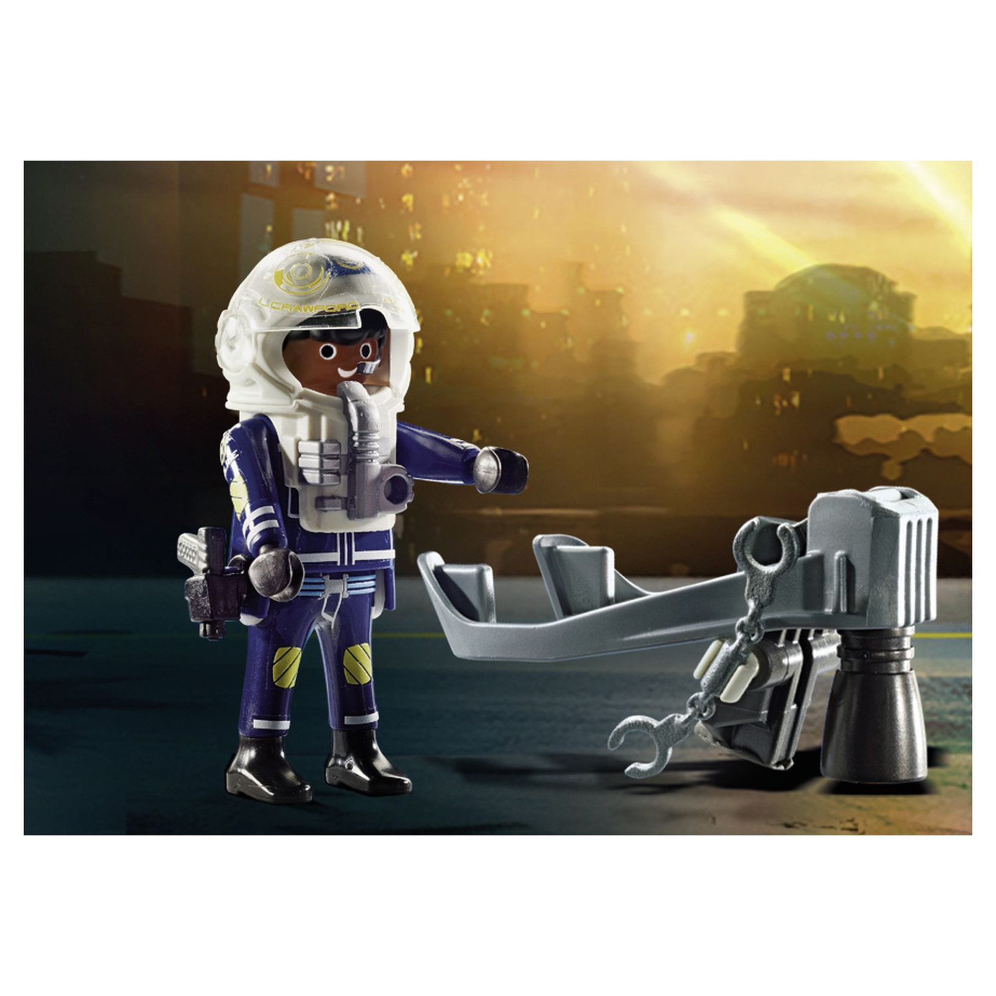 Voir la diapositive 5 : PLAYMOBIL 70782 - Policier réacteur dorsal