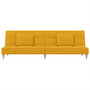 Voir la diapositive 5 : VIDAXL Canape-lit a 2 places avec deux oreillers jaune tissu