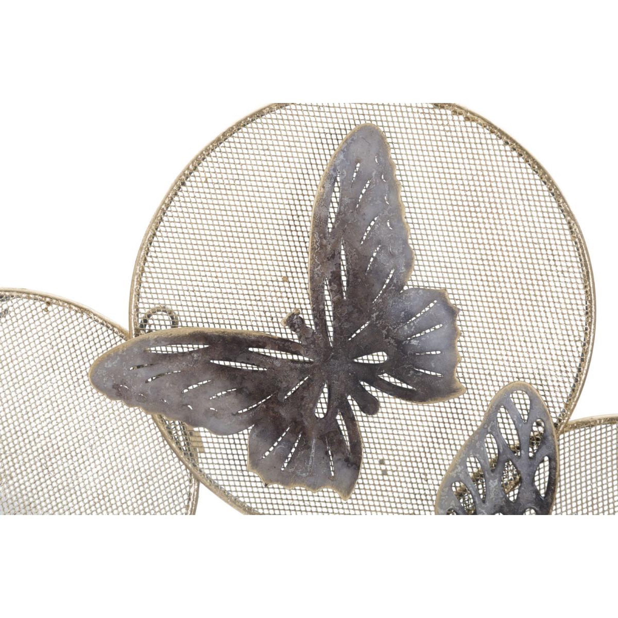 Voir la diapositive 2 : Paris Prix Déco murale en métal  papillons sur cercle  66cm multicolore