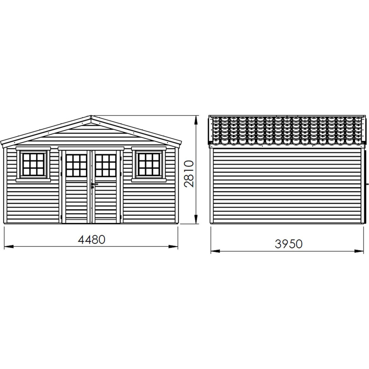 Forest Style Abri de jardin bois - 18,2m² - SHELTY