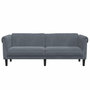 Voir la diapositive 4 : VIDAXL Canape a 3 places gris fonce velours