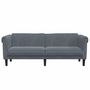 Voir la diapositive 4 : VIDAXL Canape a 3 places gris fonce velours