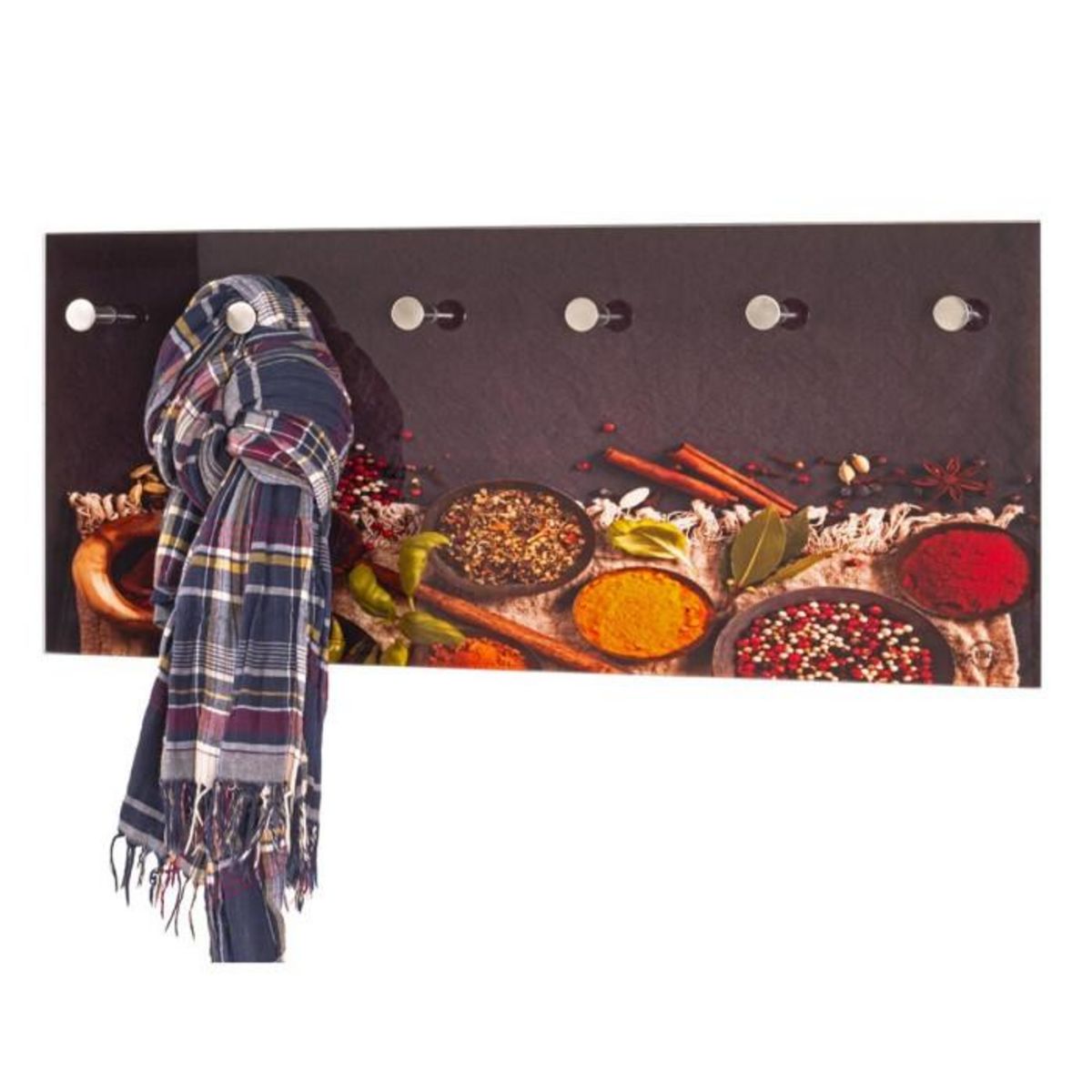 Paris Prix Patère Murale 6 Crochets  Imprimé  70cm Multicolore