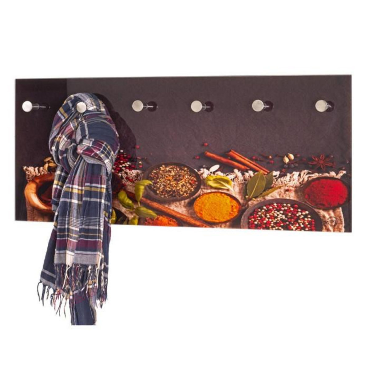 Paris Prix Patère Murale 6 Crochets  Imprimé  70cm Multicolore