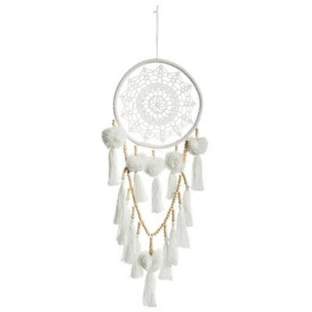 ATMOSPHERA Attrape Rêves en Polyester  Été  56cm Blanc