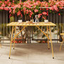 Voir la diapositive 2 : Rendez vous déco Table de jardin en metal jaune beurre 4 personnes-Yumi