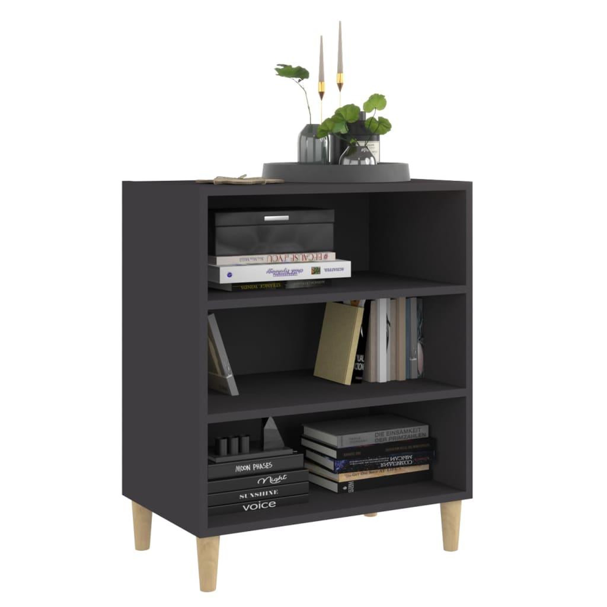 Voir la diapositive 3 : VIDAXL Buffet gris 57x35x70 cm bois d'ingenierie