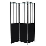 ATMOSPHERA Paravent Design en Verre  Arme  121x170cm Noir