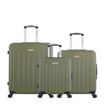AMERICAN TRAVEL AMERICAN TRAVEL - LOT DE 3 - Valises grand format, weekend et cabine BROOKLYN. Coloris disponibles : Gris, Beige, Bleu, Noir, Rose, Rouge, Vert
