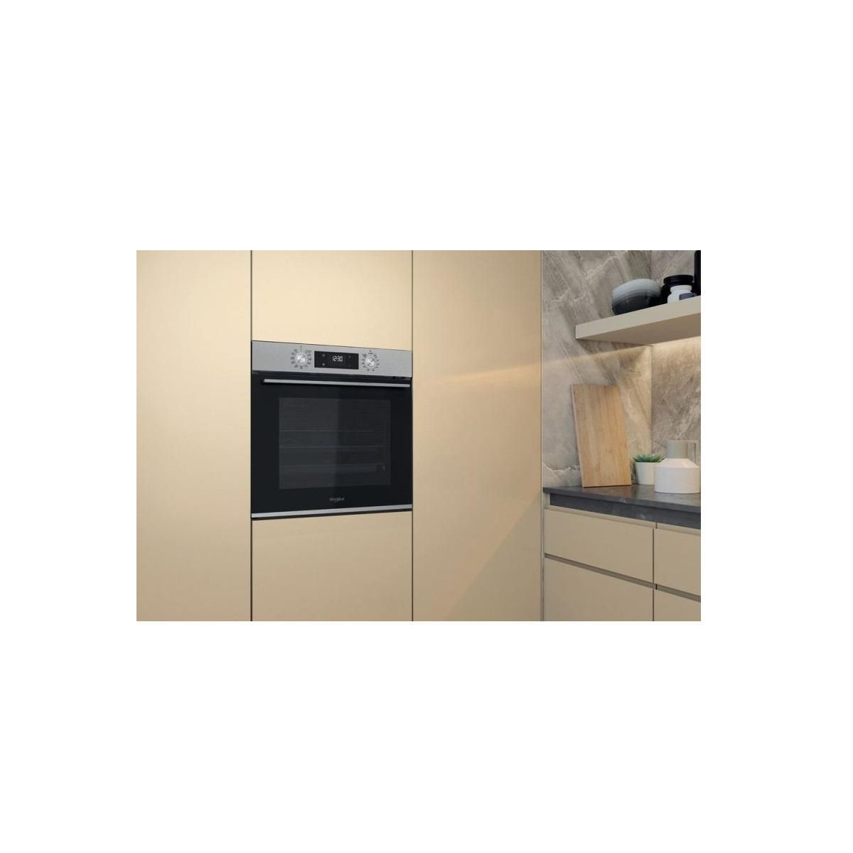 Whirlpool Four intégrable multifonction 71l 60cm pyrolyse et hydrolyse inox - OMK58RUOX