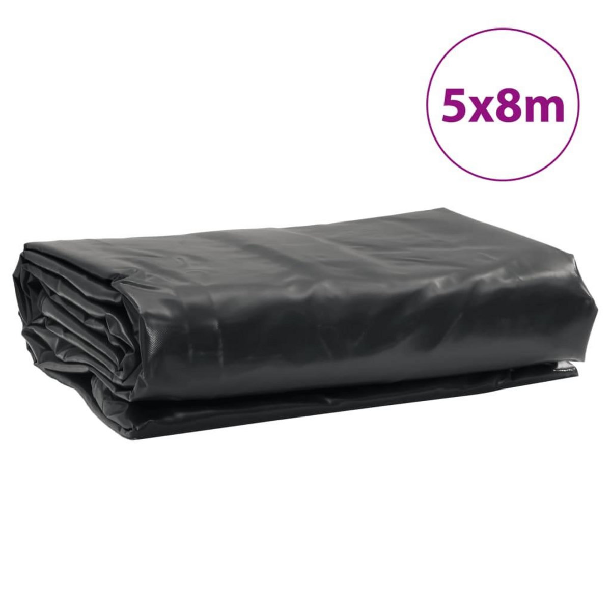 VIDAXL Bache anthracite 5x8 m 600 g/m²