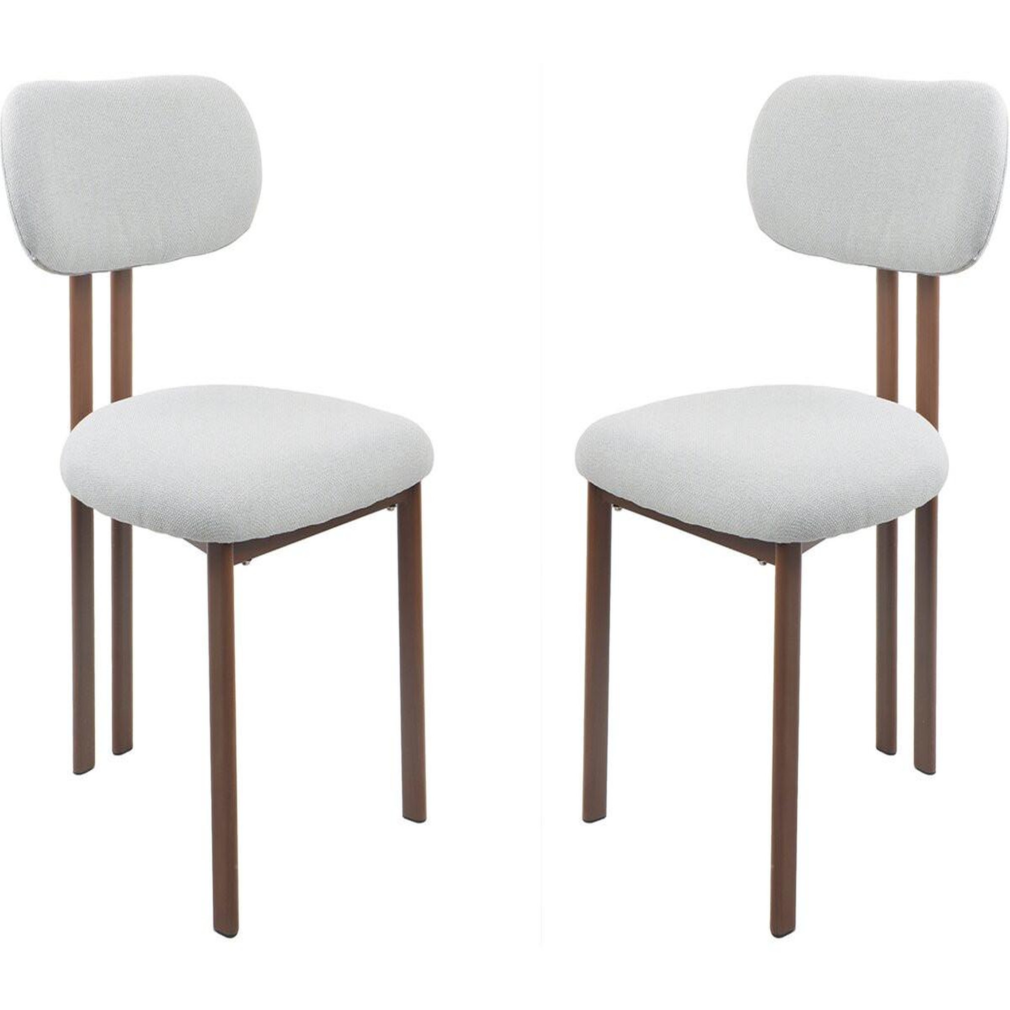 Habitat et Jardin Lot de 2 chaises de salle à manger imitation bois  veralia  - gris clair