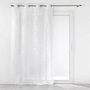Voir la diapositive 1 : Paris Prix Rideau Voilage à Œillets  Brodé Edenia  140x240cm Blanc