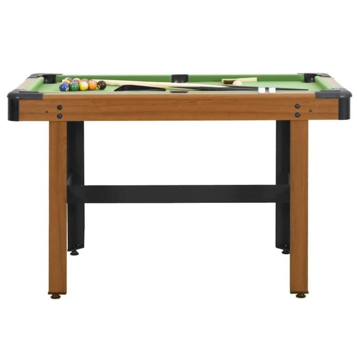 VIDAXL Table de billard 4 pieds 122x61x76 cm Marron