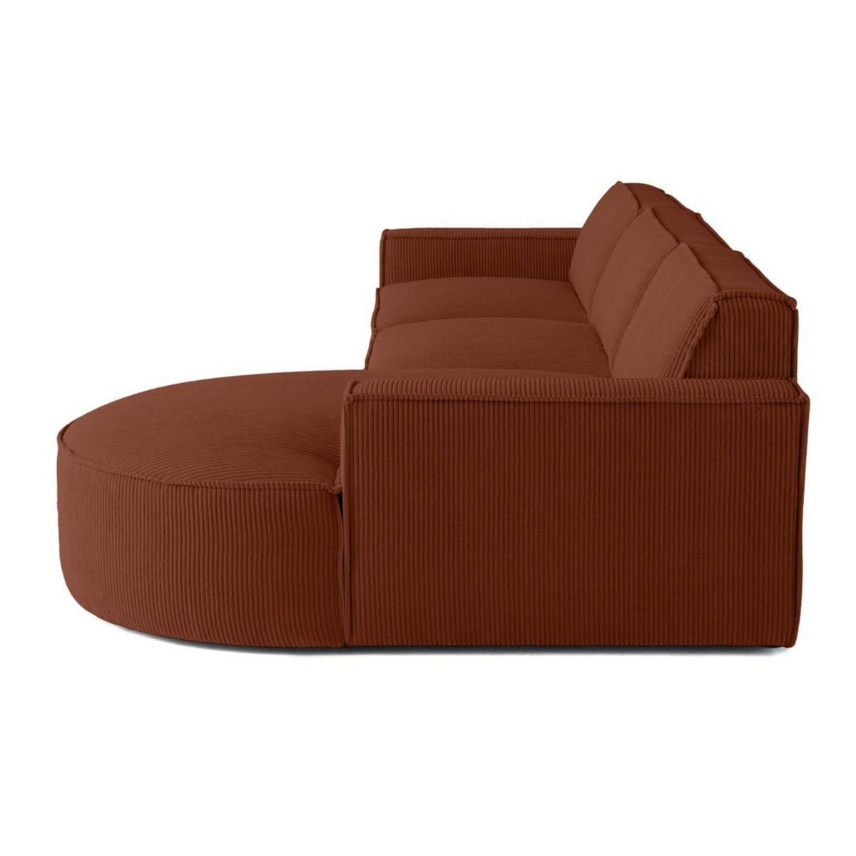 LISA DESIGN Spiaggia - canapé d'angle droit - 5 places - en velours côtelé