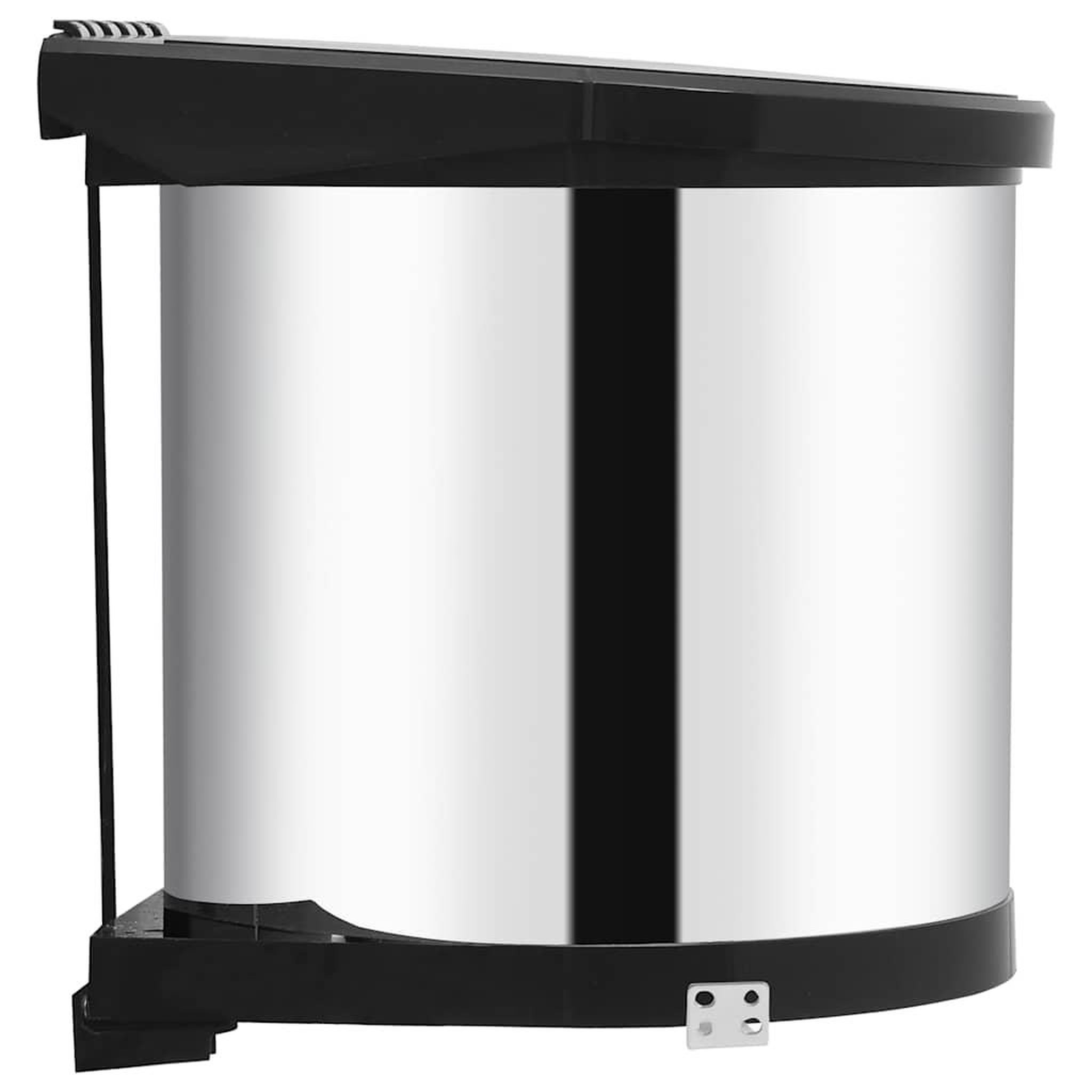 Voir la diapositive 4 : VIDAXL Poubelle integree de cuisine Acier inoxydable 8 L