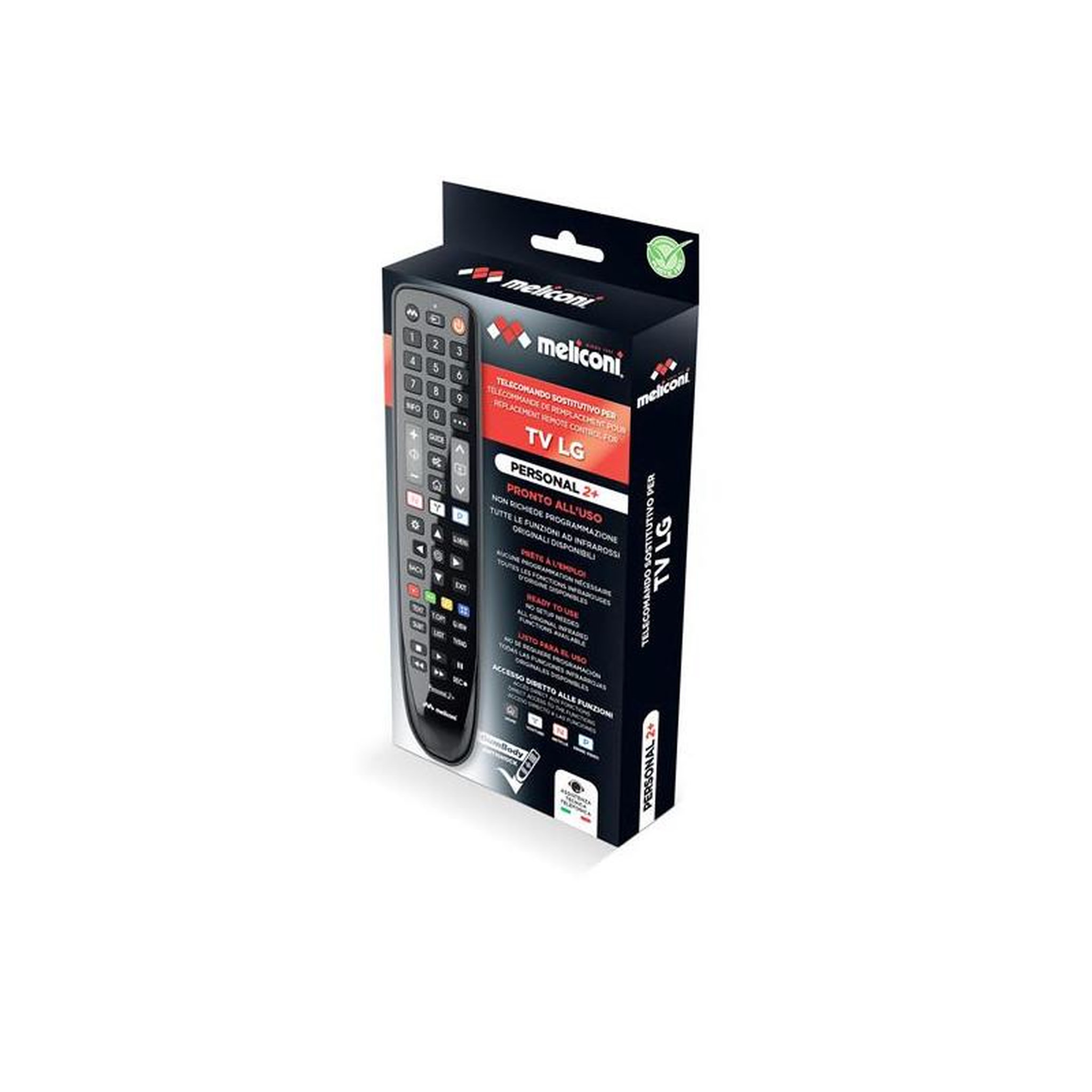 Voir la diapositive 2 : Meliconi TELECOMMANDES GAMME GUMBODY PAR MARQUE LG MELICONI - PERSONAL2+