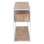 Voir la diapositive 3 : Paris Prix Console 2 Tiroirs  Miraza  120cm Naturel & Blanc