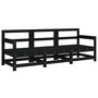Voir la diapositive 2 : VIDAXL Salon de jardin 3 pcs noir bois massif de pin