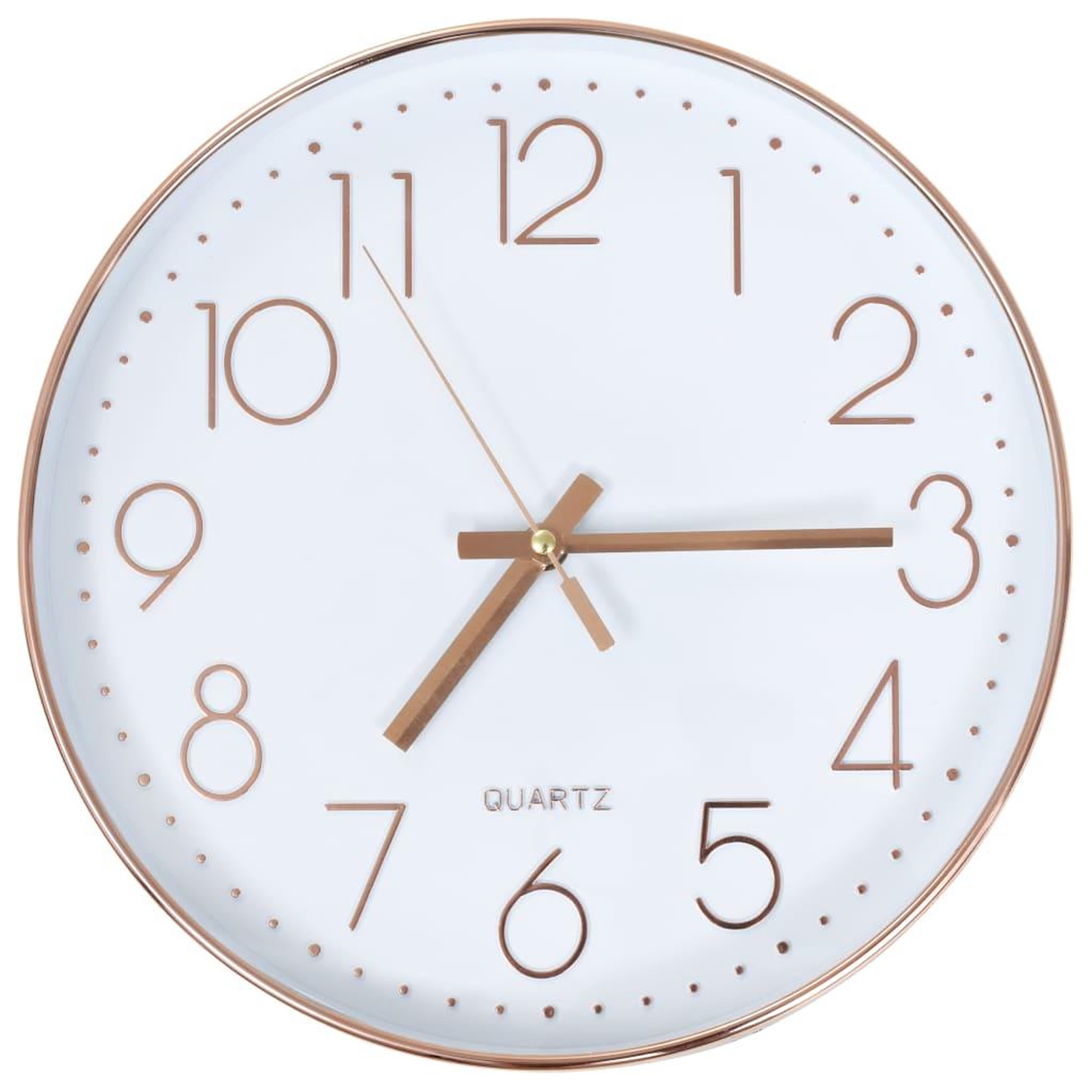 Voir la diapositive 2 : VIDAXL Horloge murale 30 cm Or rose