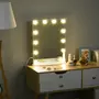 HOMCOM Miroir maquillage Hollywood lumineux LED intensité réglable pour coiffeuse dim. 41L x 13P x 51H