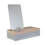 The Home Deco Factory Boîte à bijoux design avec miroir Home. Coloris disponibles : Gris