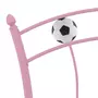 VIDAXL Cadre de lit avec design de football Rose Metal 90x200 cm