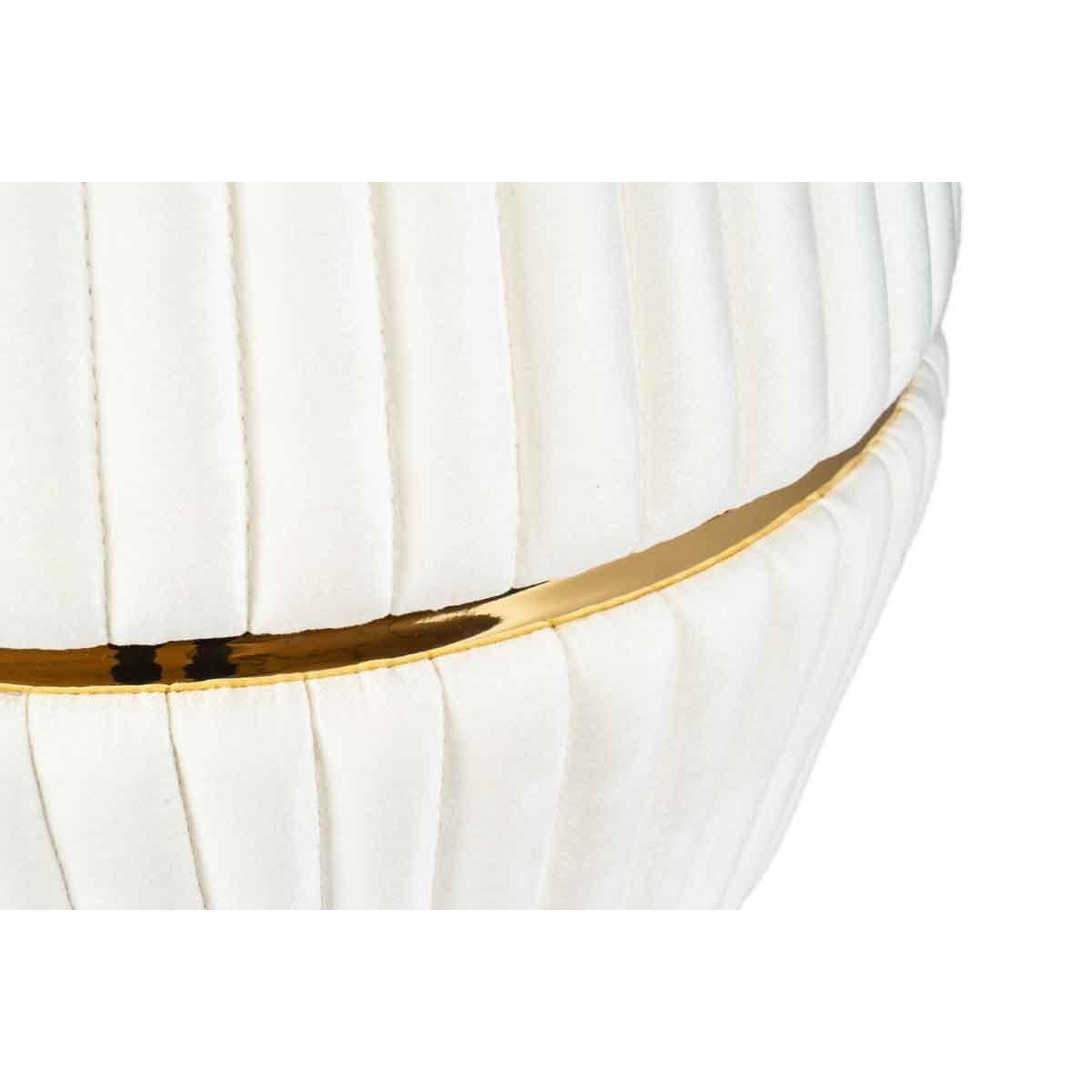 Voir la diapositive 3 : Paris Prix Pouf rond design  doric  53cm ivoire & or