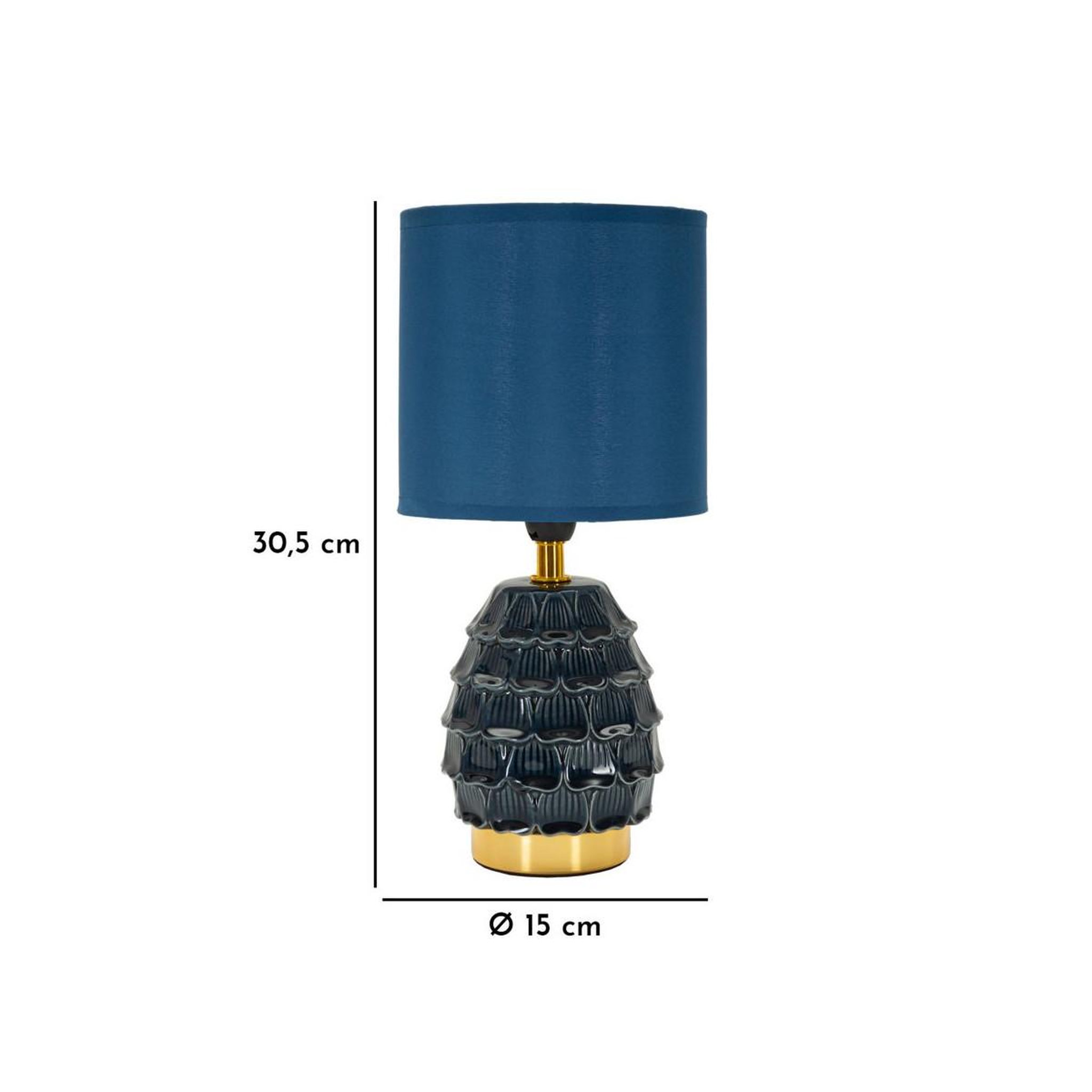 Voir la diapositive 6 : Paris Prix Lampe à poser en céramique  pigny  30cm bleu