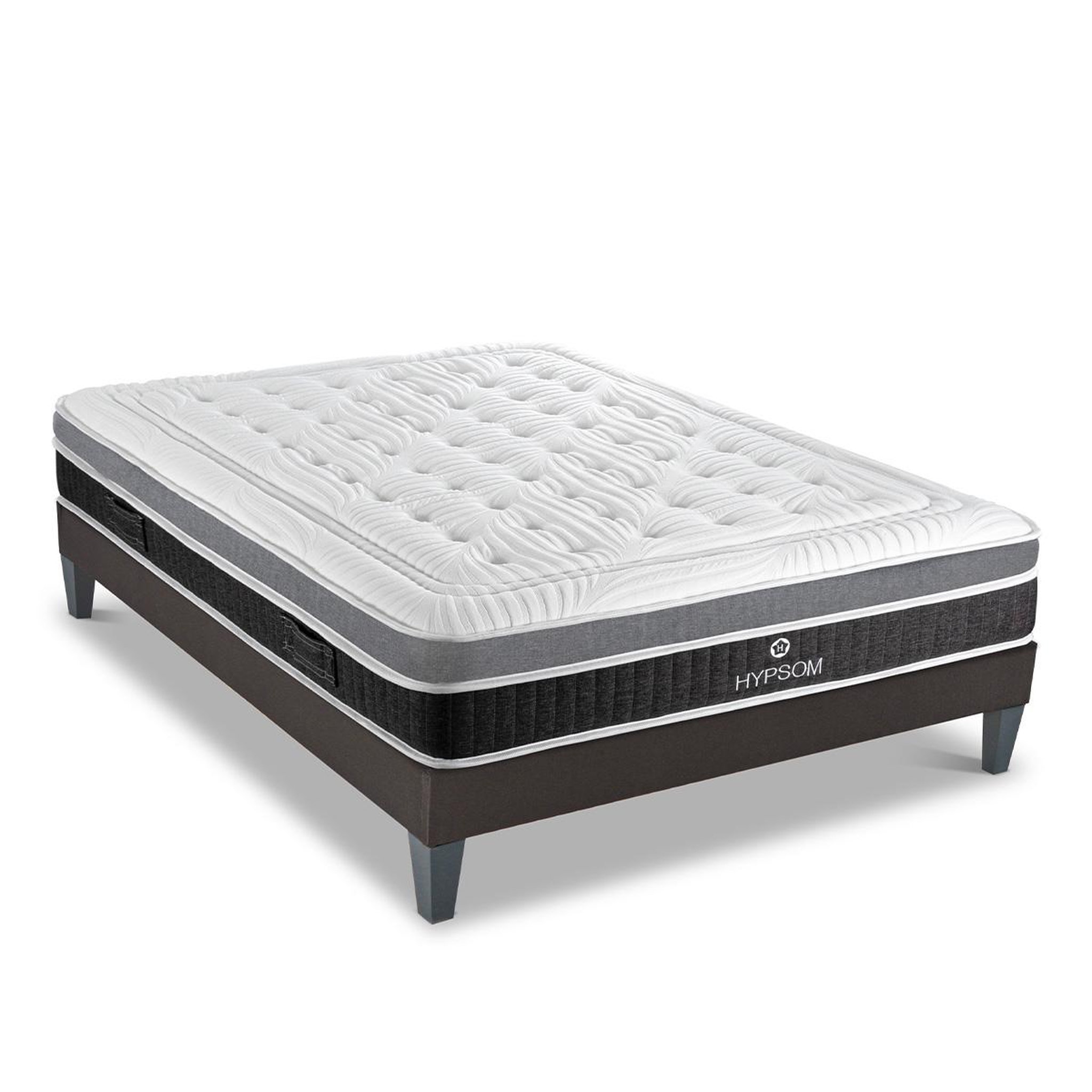 Voir la diapositive 1 : HYPSOM HYPSOM | Ensemble ELEGANCE | Matelas Mémoire de forme + Sommier Bois