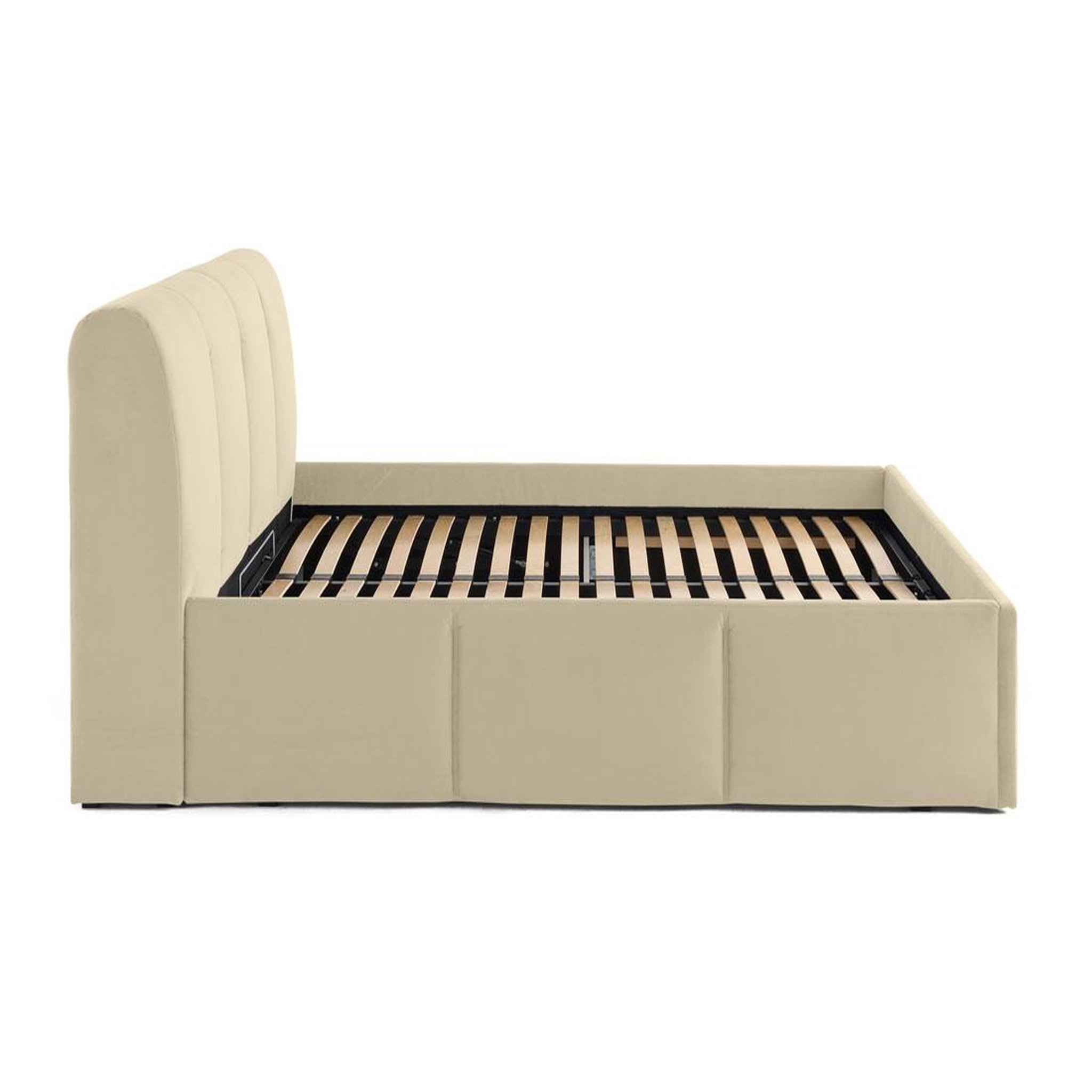 Voir la diapositive 5 : BEST MOBILIER Elysia - lit coffre - 140x190 - en velours - sommier inclus