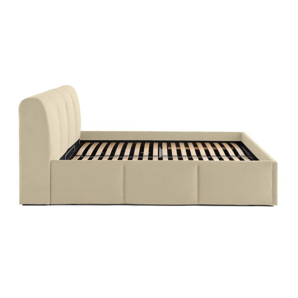 LISA DESIGN Elysia - lit coffre - 140x190 - en velours - sommier inclus