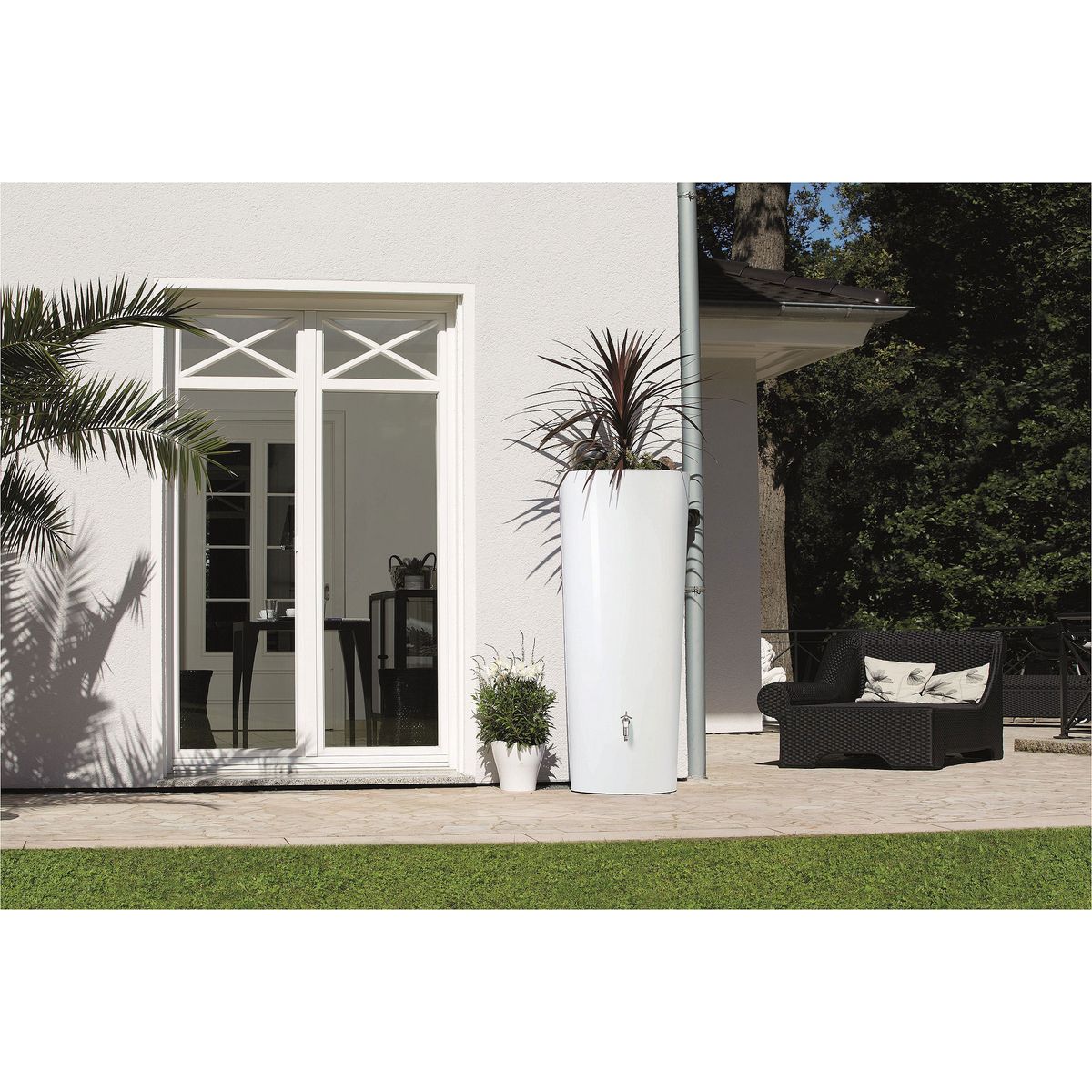 GARANTIA Récupérateur d'eau arrondi 350L Coco