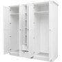 Voir la diapositive 4 : MARKET24 Armoire de chambre - LANDWOOD 19 - Blanc - 5 portes - 187 x 67 x 200 cm