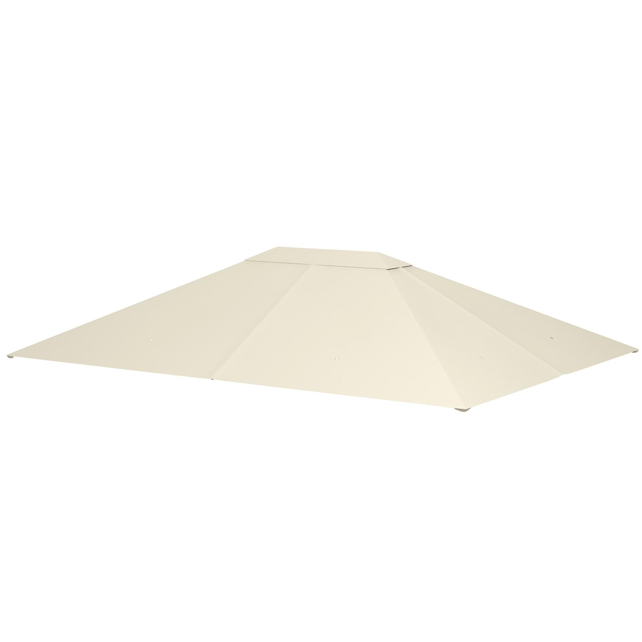 OUTSUNNY Toile de remplacement tonnelle 3 x 4 m tissu haute densité beige clair